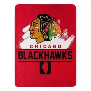 NHL Chicago Blackhawks Micro Throw Blanket in Red 46" X 60"